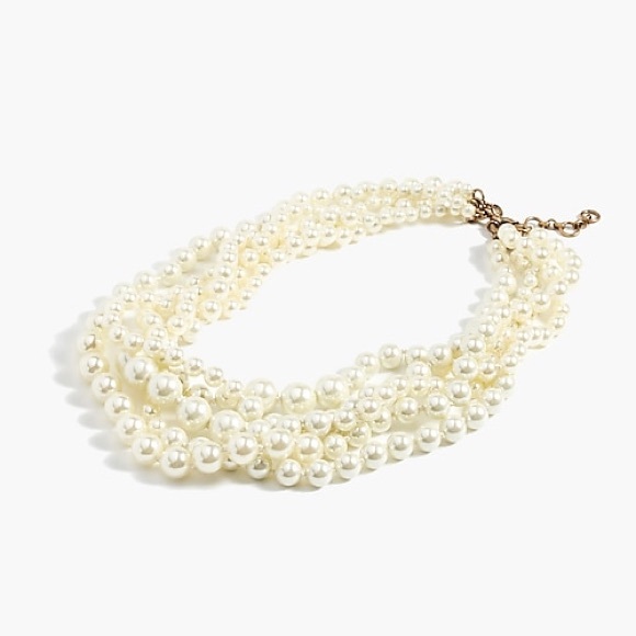 New J.Crew Pearl Twisted Hammock Necklace - Picture 1 of 15